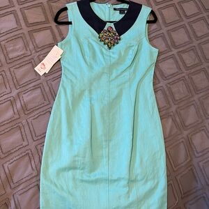 Elegant Aqua Sleeveless Dress